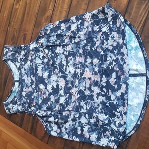 Lululemon Athletica Floral Tank Top - Black and Pink